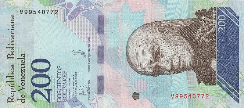 VNZ_19_A.JPG - Венесуэлла (Боливарианская Республика Венесуэла), 2018г., 200 боливар.